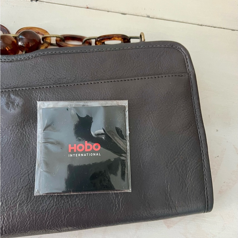 Hobo International Tortoise Chain Kiss Lock Shoulder Bag— Vintage Leather! - Picture 6 of 8